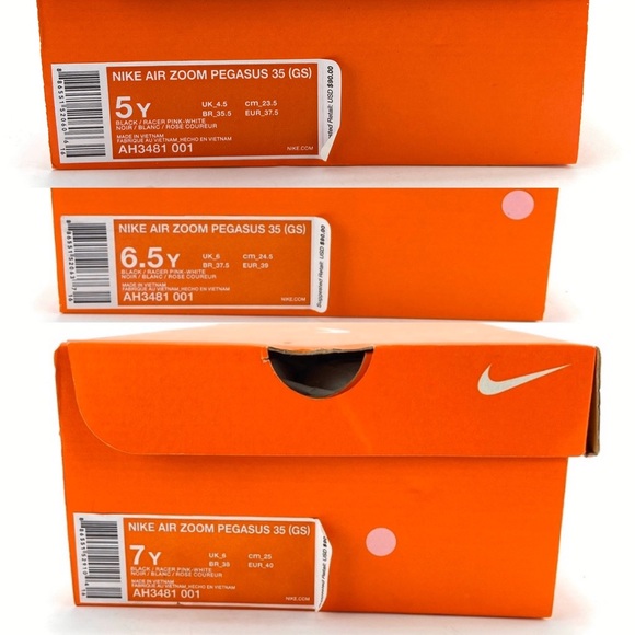 Nike Girls Air Zoom Pegasus 35 Running Shoes GS - Picture 8 of 8